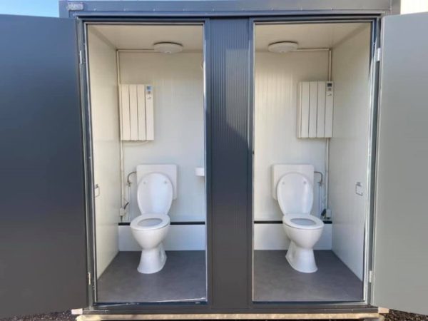 dubbele wc-unit met verwarming
